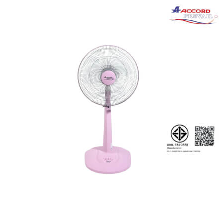 พัดลมตั้งโต๊ะ ACCORD PREVAIL AC-1664 สีชมพู_8